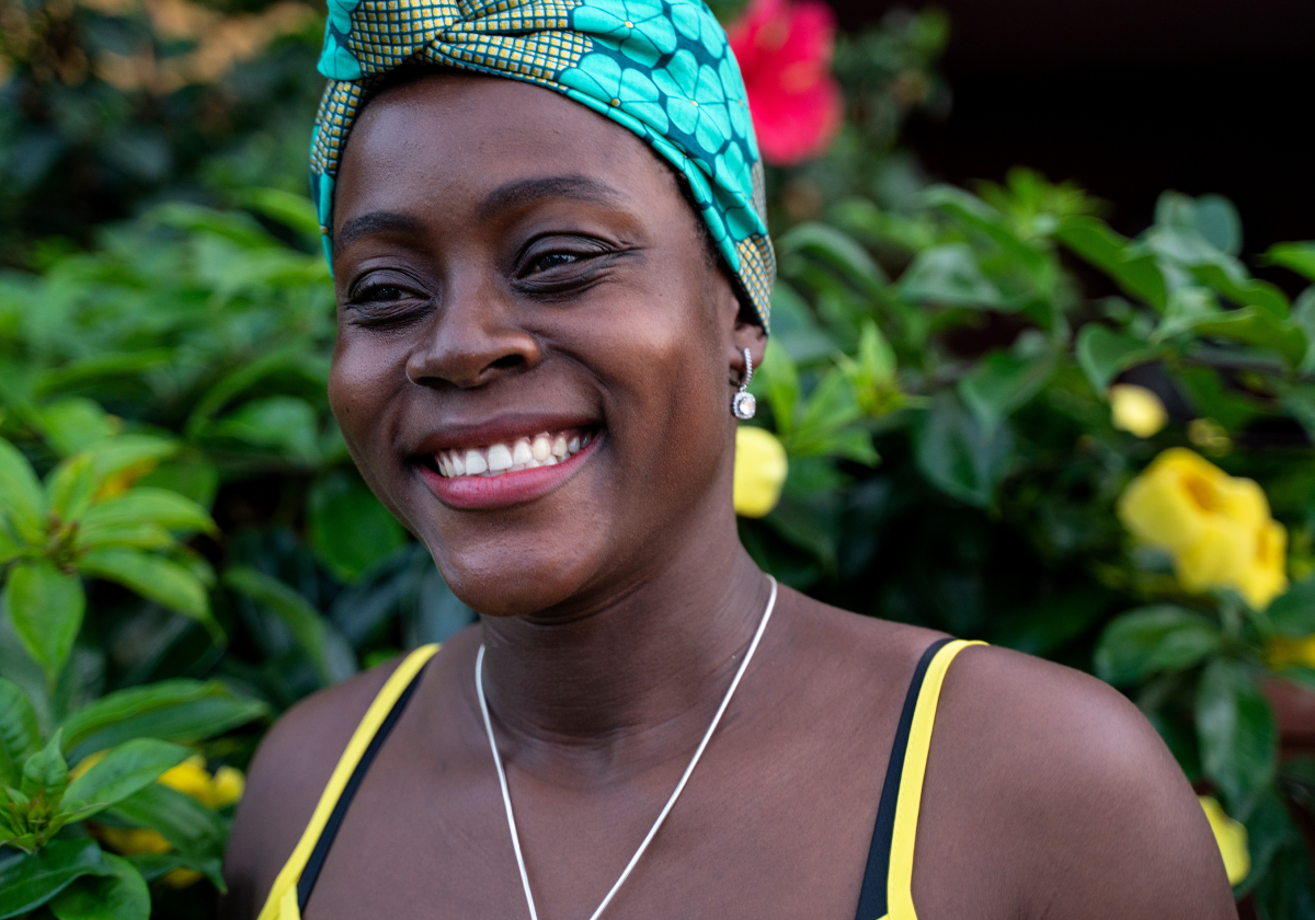 Woman wearing traditional clothing in Guinea