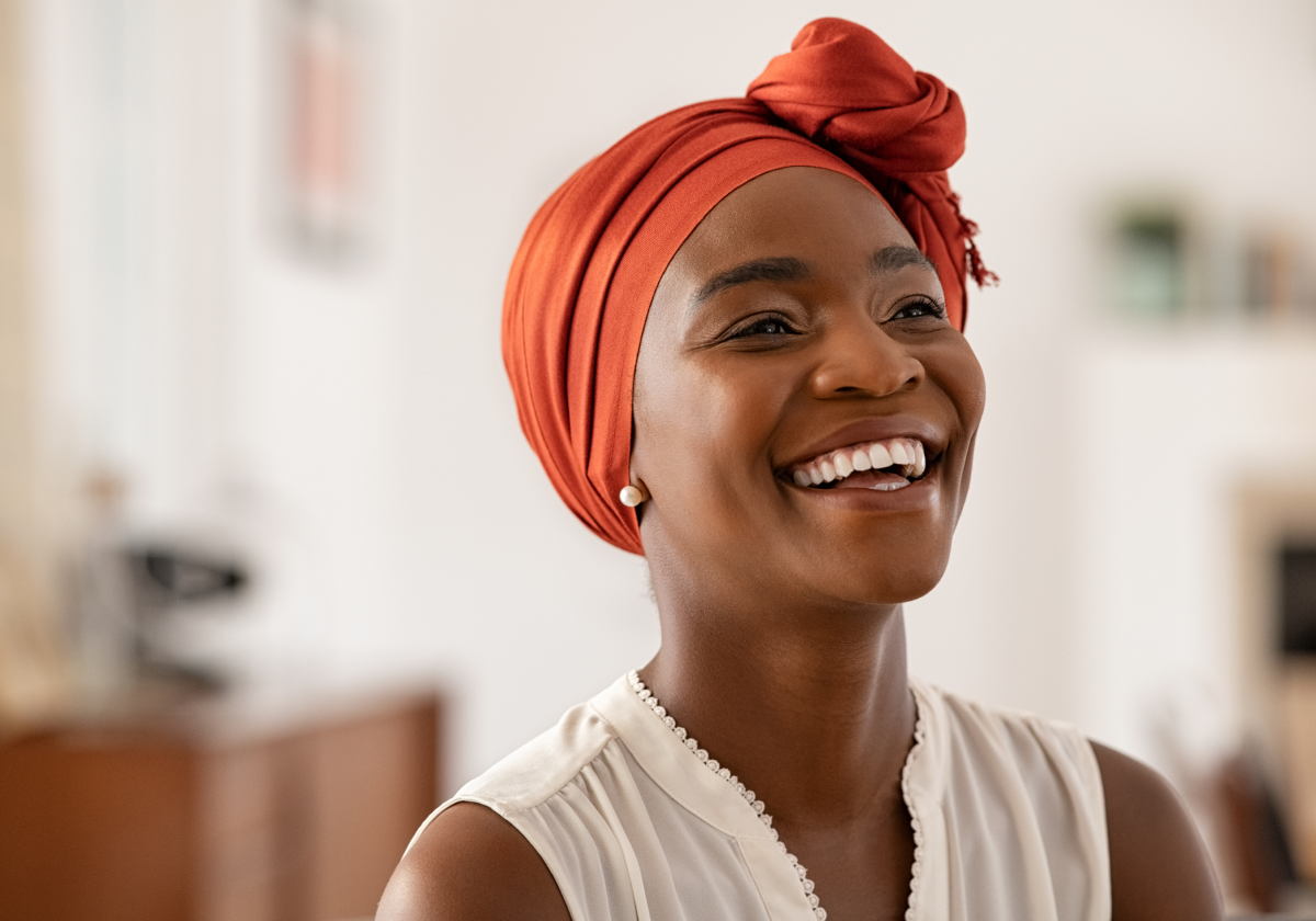 Woman smiling in Vanuatu