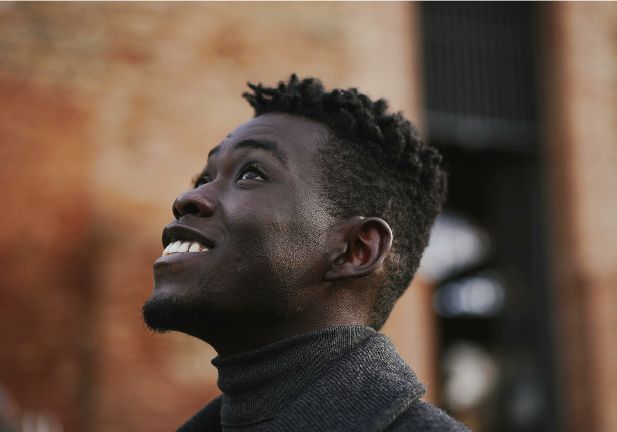Photo of a smiling man in Sierra Leone