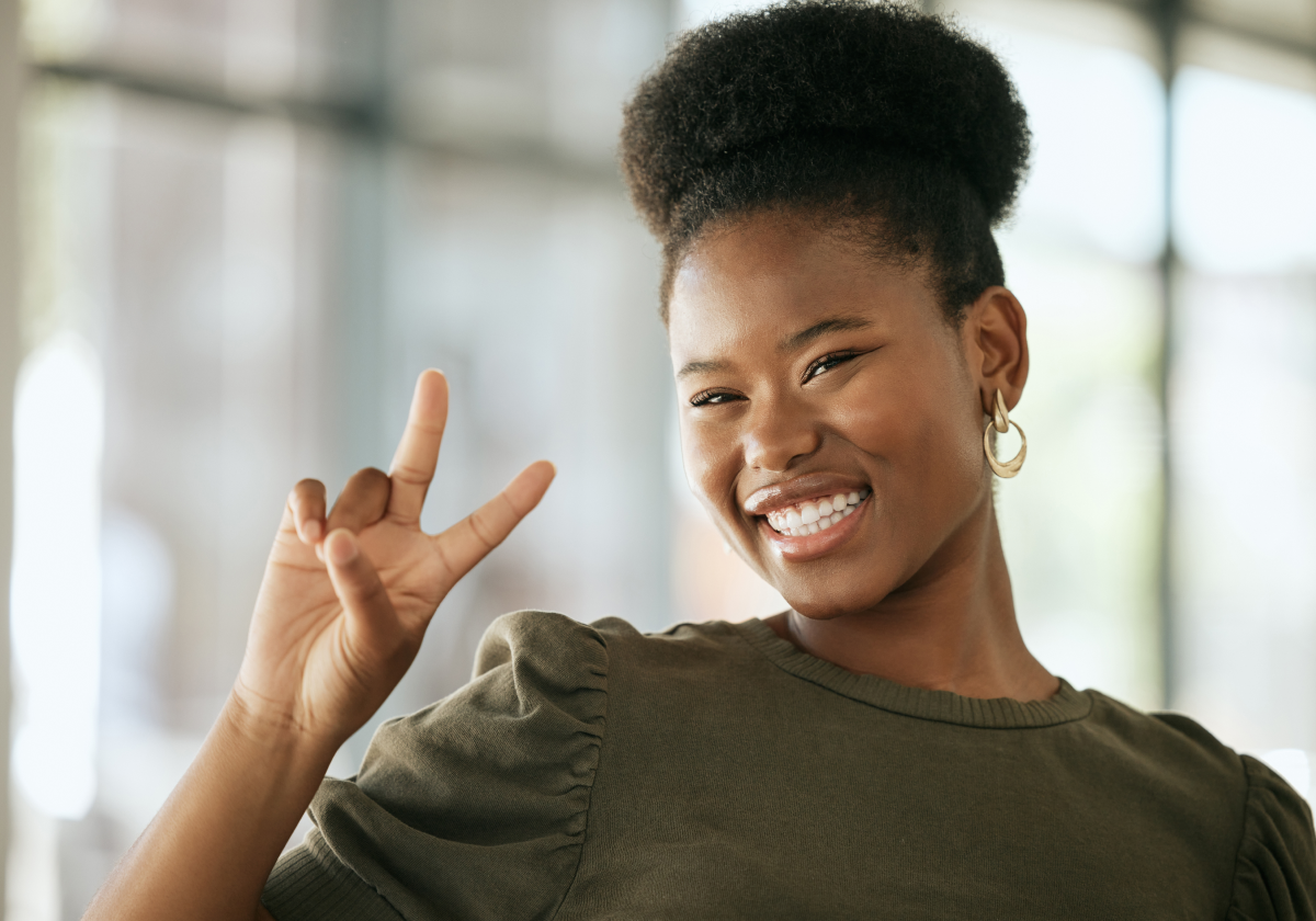 Woman smiling in Rwanda
