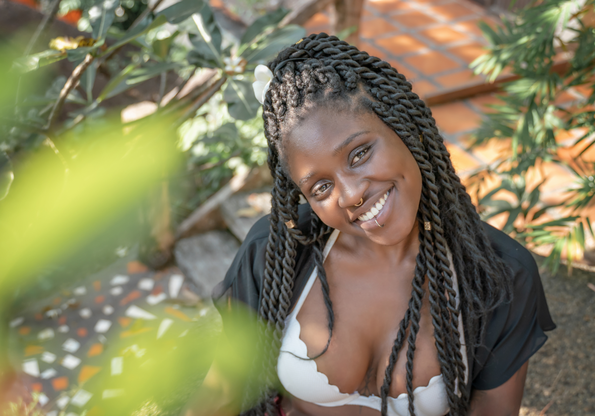 Woman smiling in Burkina Faso