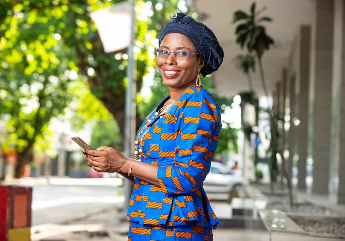 Woman wearing traditional clothing in Eswatini