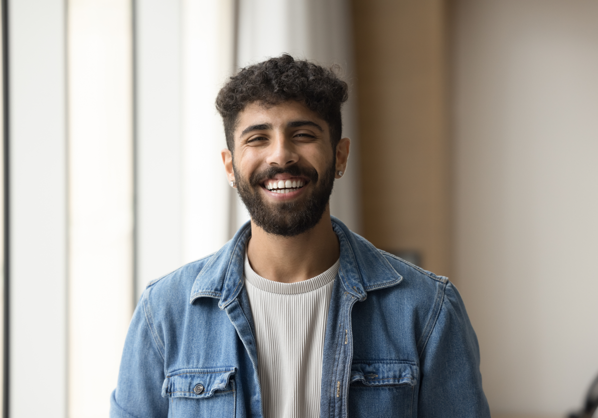 Man smiling in the Syrian Arab Republic