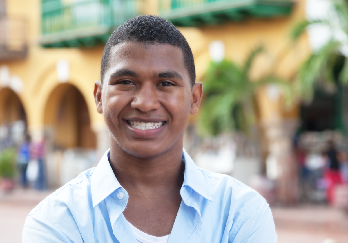 Man smiling in American Samoa