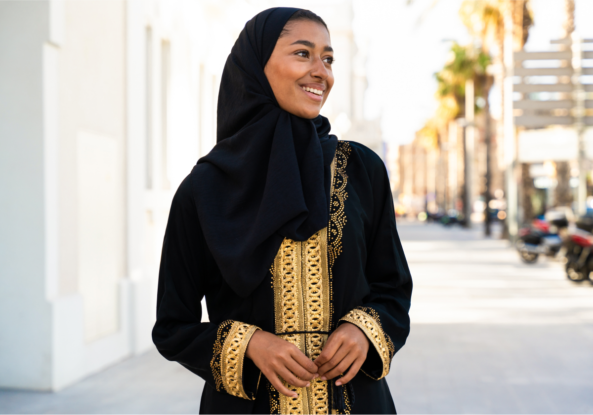 Photo of woman in a town in Oman