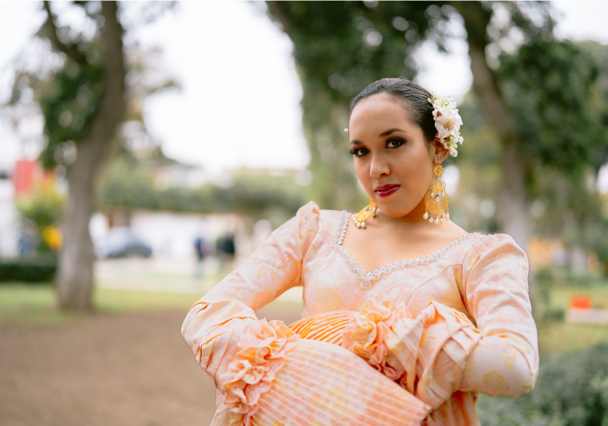 Photo of woman wearing traditional clothing in Peru